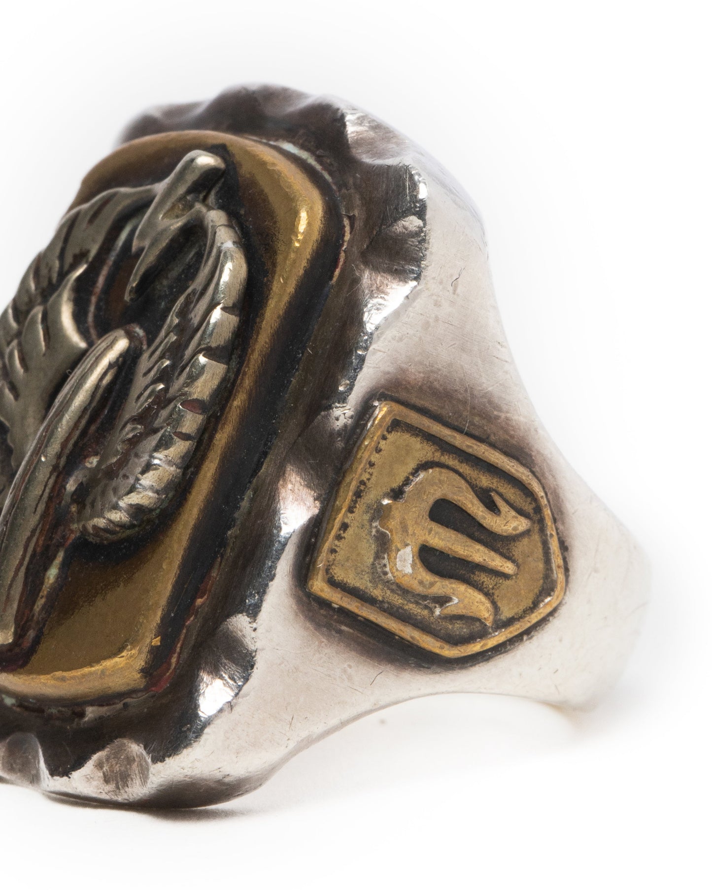 Mexican Biker Ring - White Copper