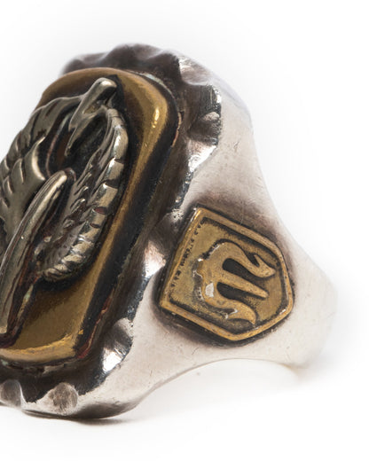 Mexican Biker Ring - White Copper