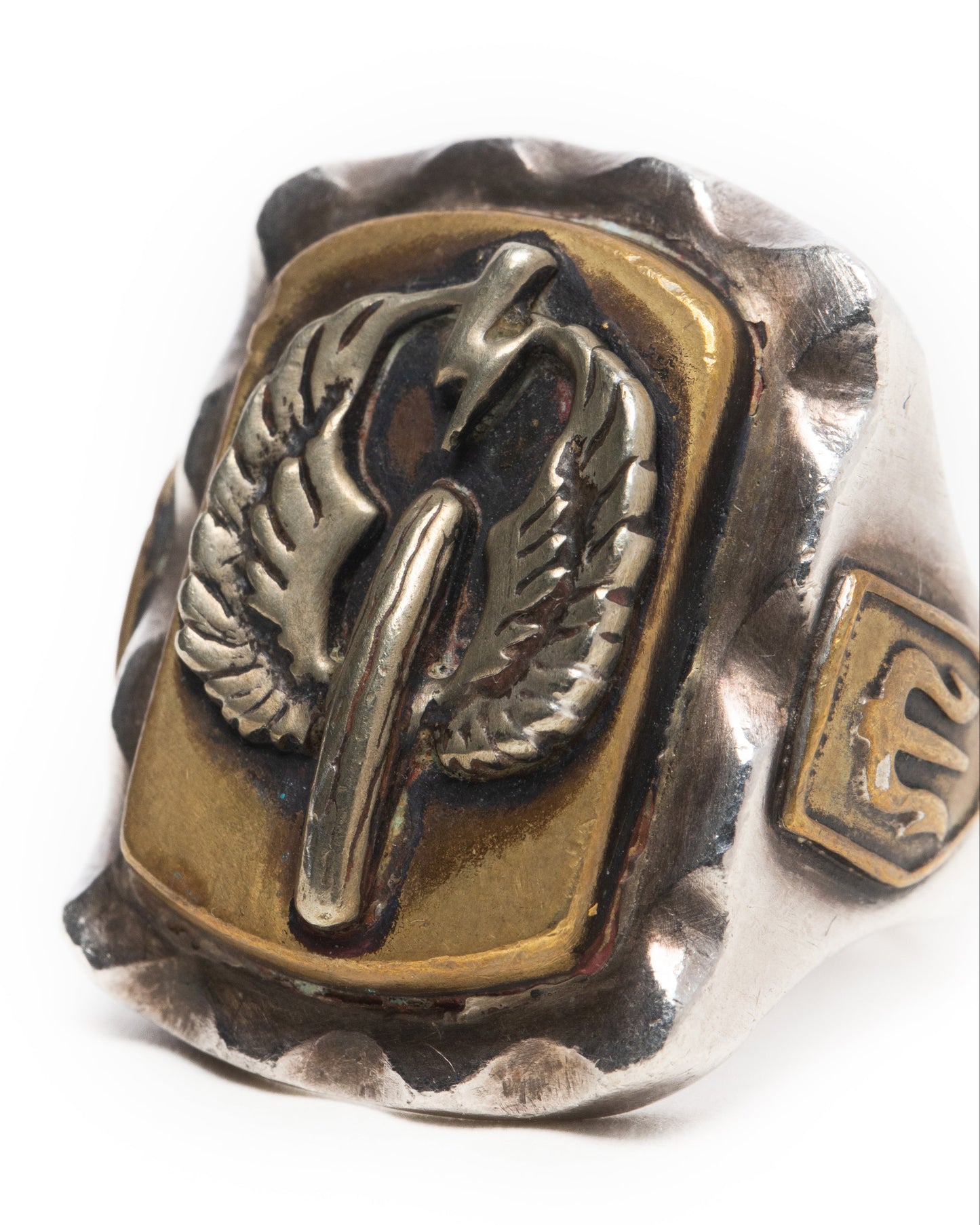 Mexican Biker Ring - White Copper