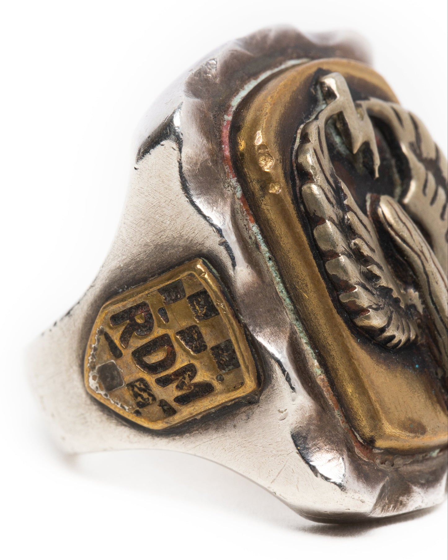 Mexican Biker Ring - White Copper