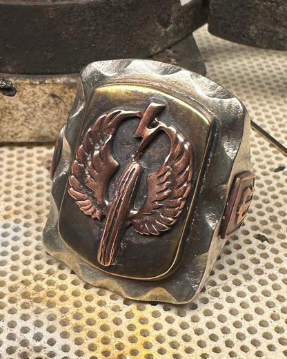 Mexican Biker Ring - Red Copper