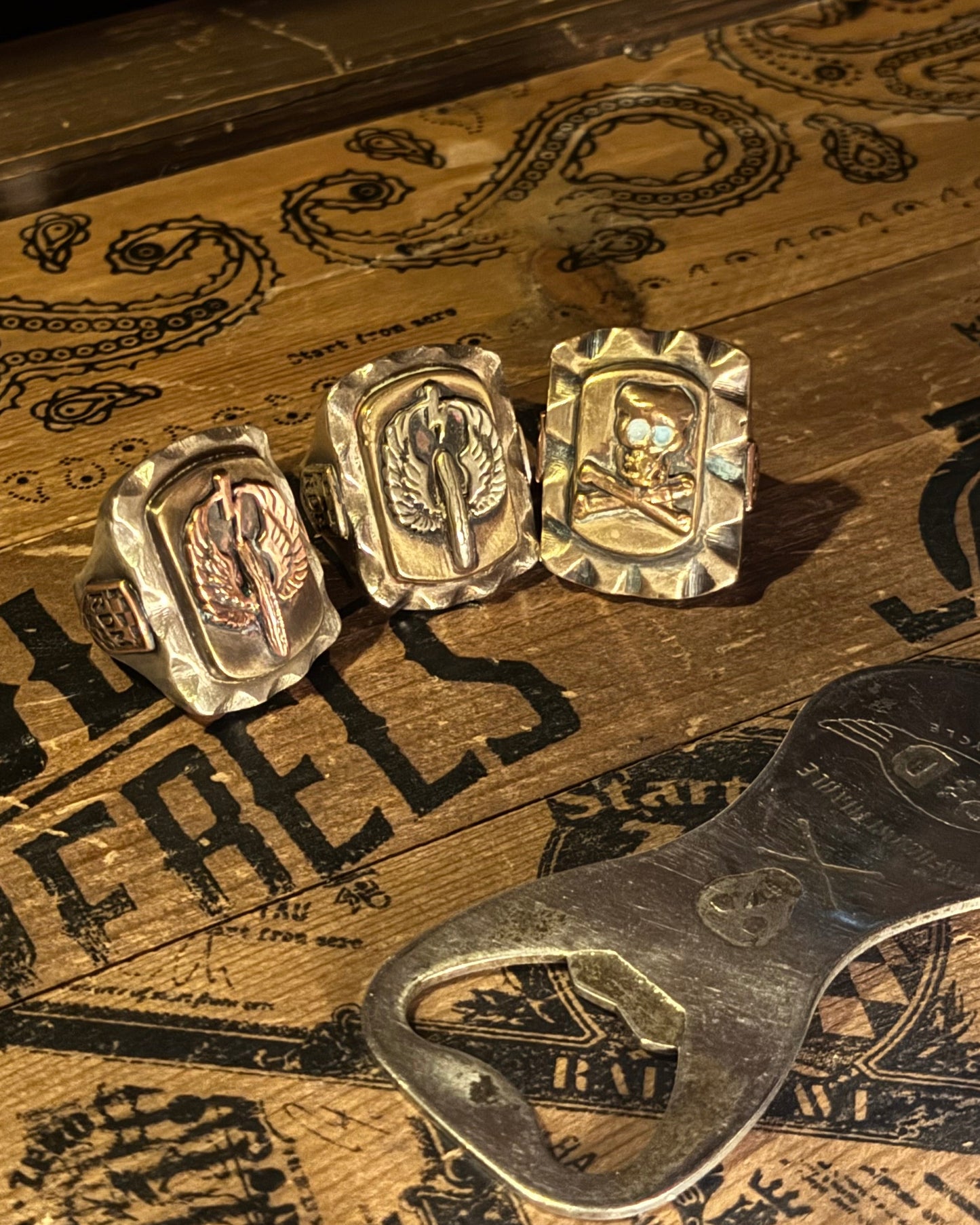 Mexican Biker Ring - Red Copper