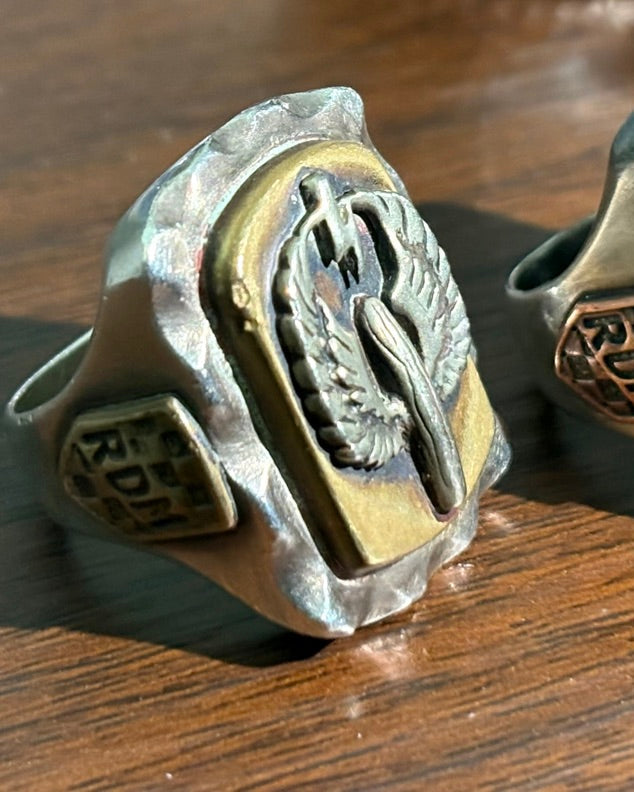 Mexican Biker Ring - White Copper